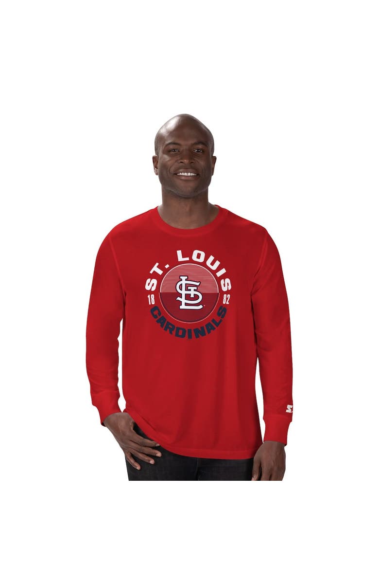 STARTER Men's Starter Red St. Louis Cardinals Halftime Long Sleeve T-Shirt, Alternate, color, Red