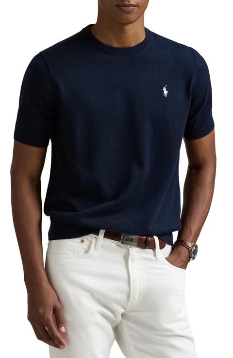 Crewneck Cotton Short Sleeve Sweater