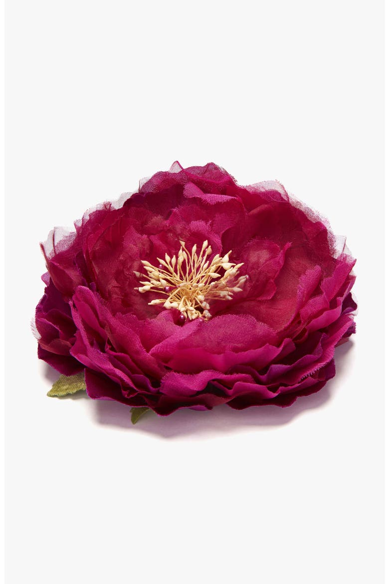 The Magenta Peony Floral Brooch, Alternate, color, Magenta