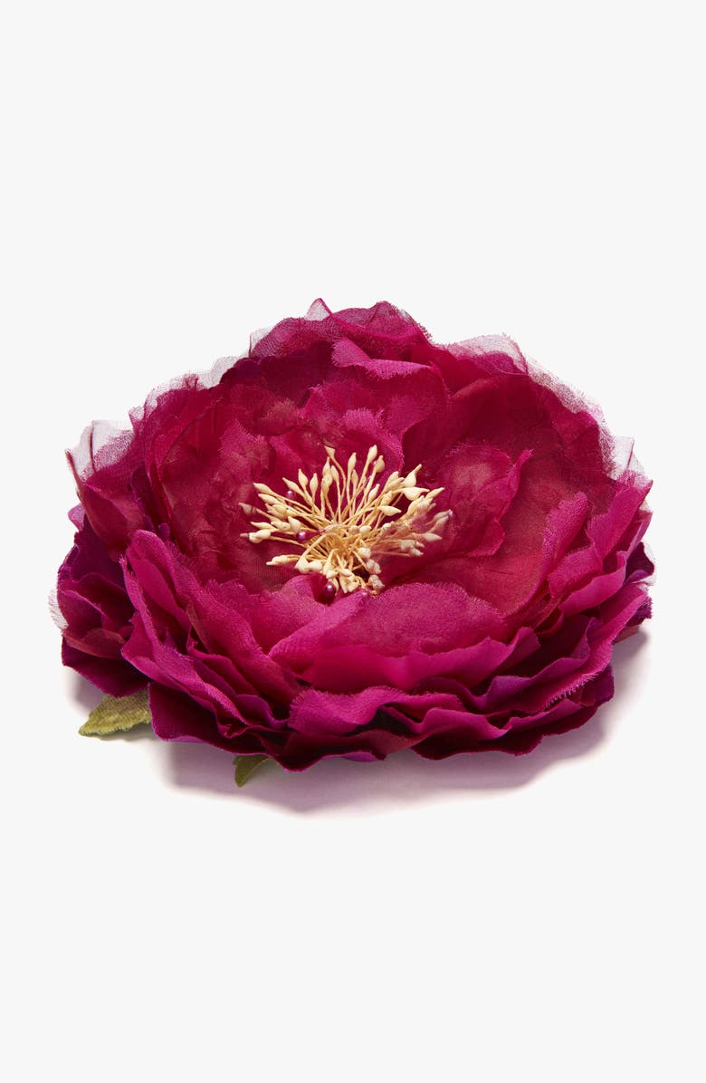 Helena Simon The Magenta Peony Floral Brooch, Alternate, color, Magenta