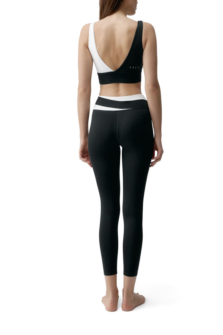 Kate Reversible Medium-Support Performance Sports Top, Alternate, color, Black-OffWhite