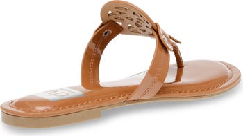 Gotie Laser Cut Studded Thong Sandal