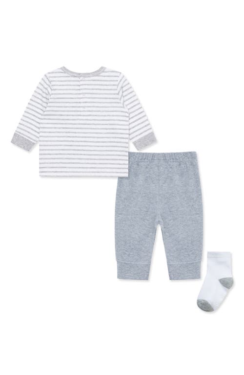 Shop Little Me Safari Train T-shirt, Joggers & Socks Set In Grey