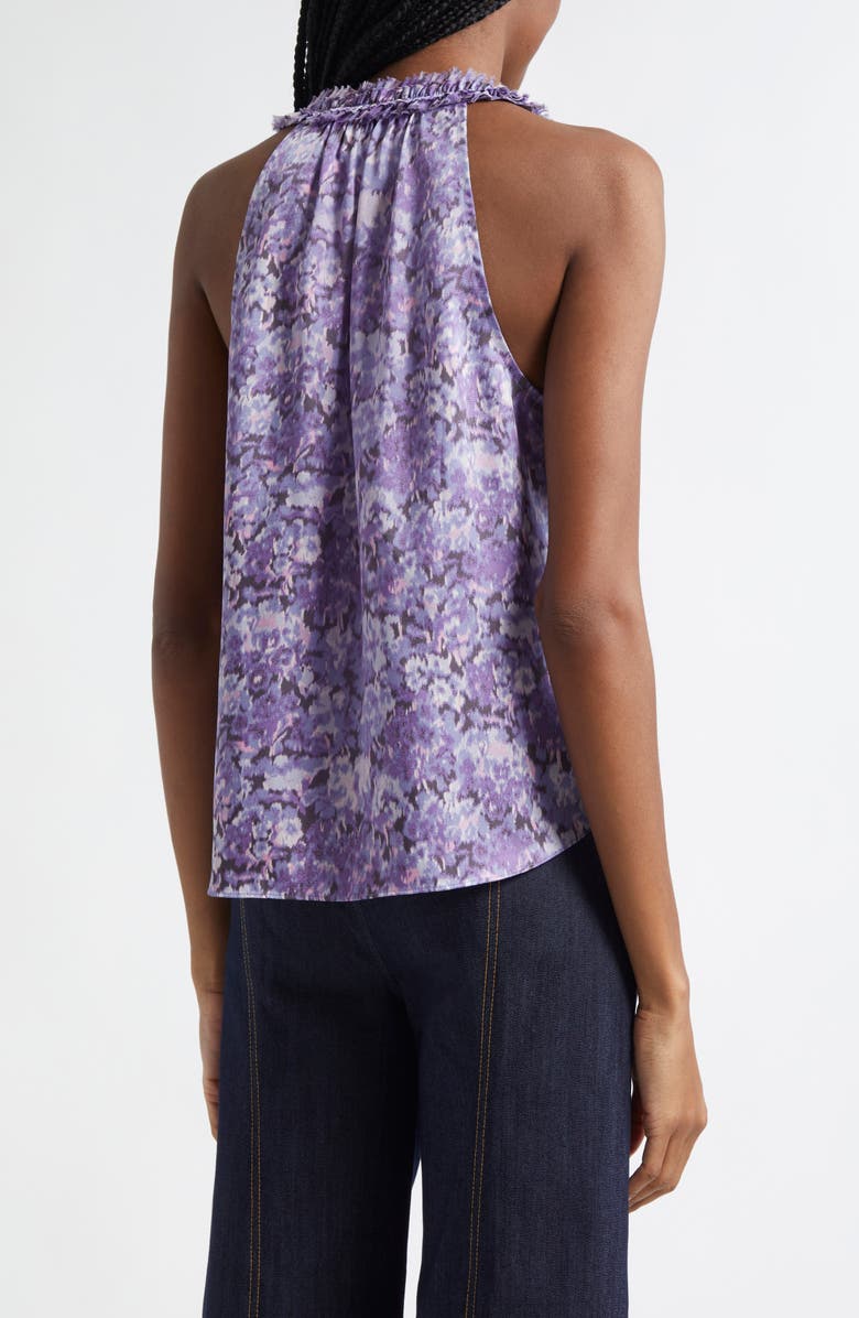 Cinq à Sept Jessie Hydrangea Sleeveless Top, Alternate, color, Lilac Wine Multi