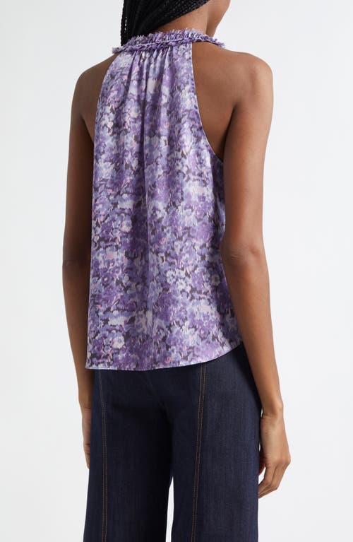 Cinq À Sept Jessie Hydrangea Sleeveless Top In Lilac Wine Multi