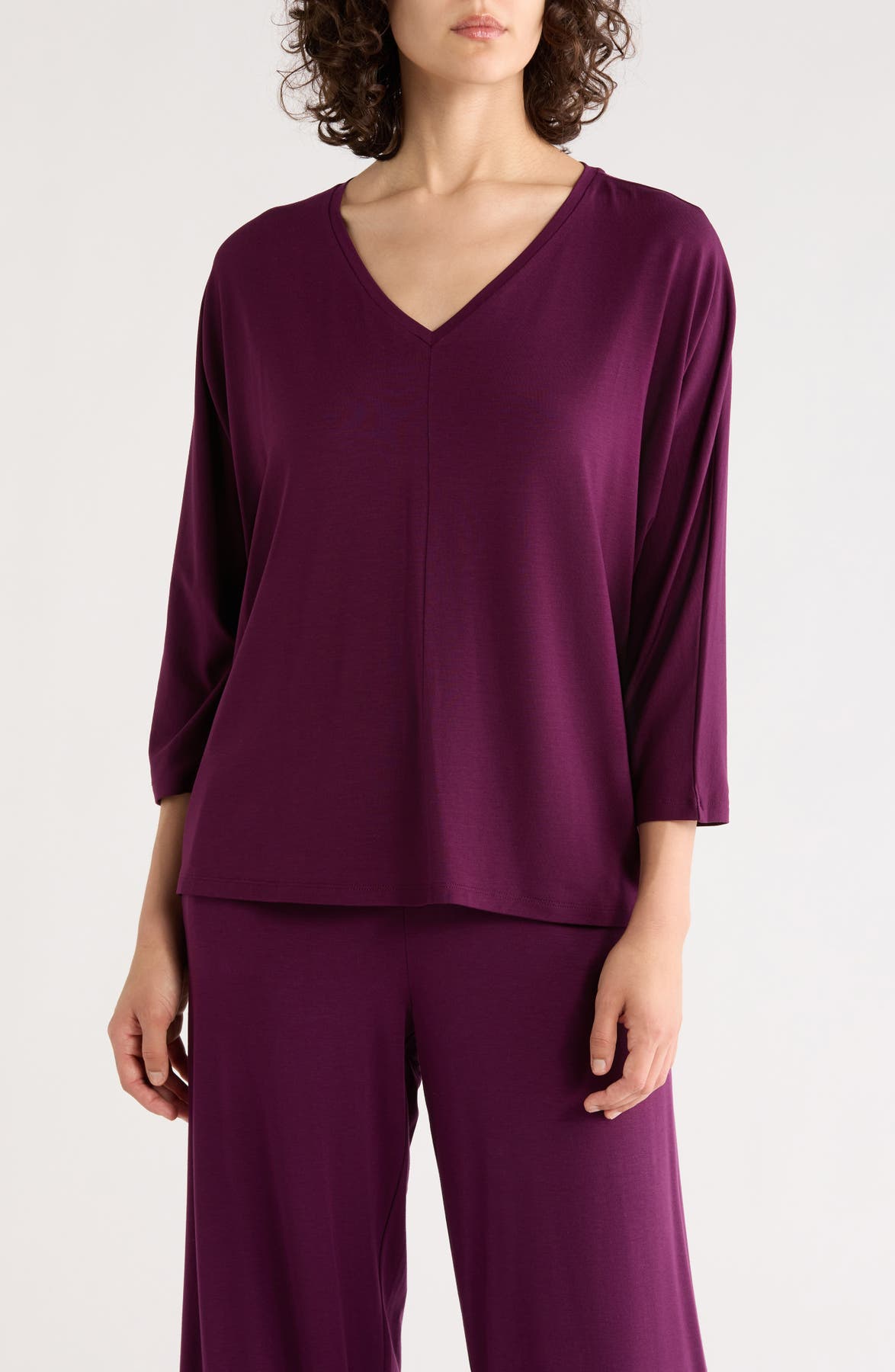 Eileen Fisher V-Neck Dolman Sleeve Top