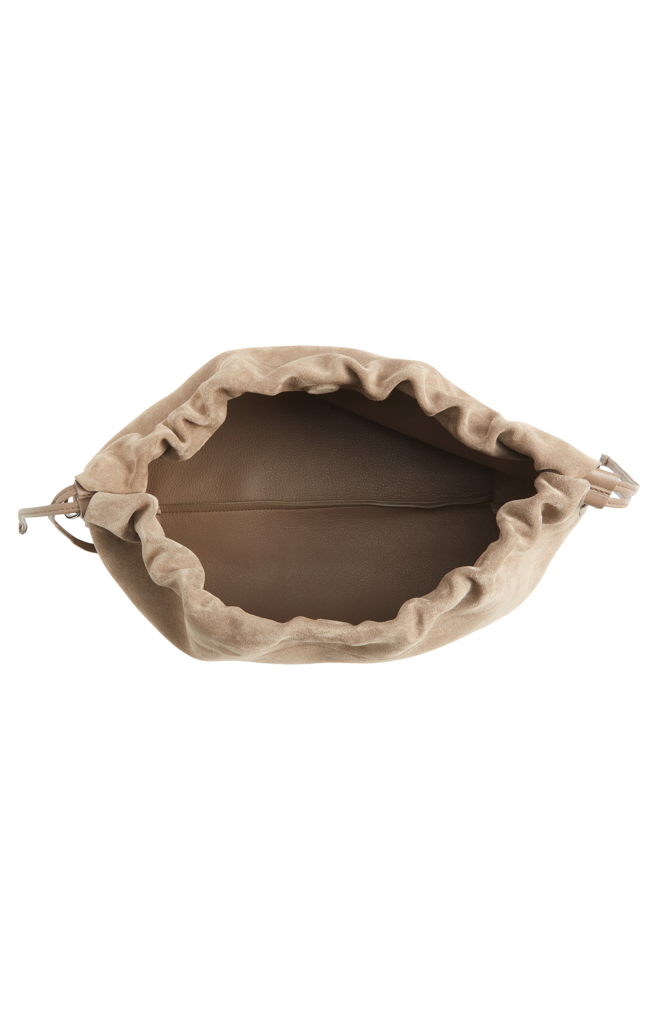 Brunello Cucinelli Suede Drawstring Shoulder Bag, Alternate, color, 