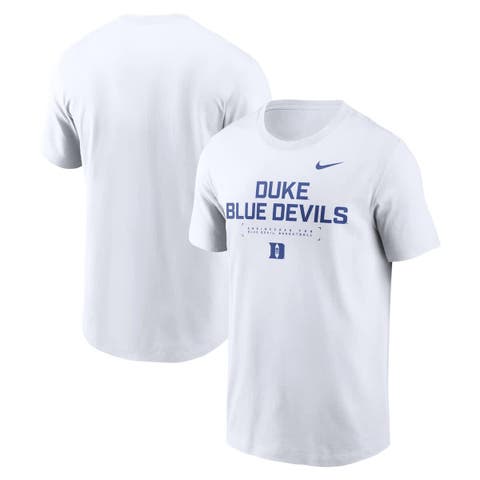 Men's Nike White Duke Blue Devils 2025 Courtside Basketball Performance T-Shirt