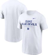 Nike Men's Nike White Duke Blue Devils 2025 Courtside Basketball Performance T-Shirt