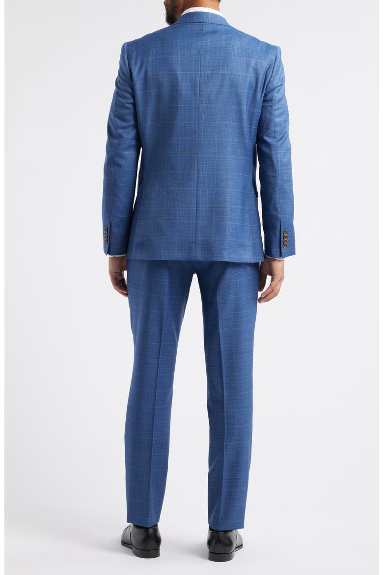 Esprit Blue Mélange Plaid Super 120s Wool Suit, Alternate, color, BLUE