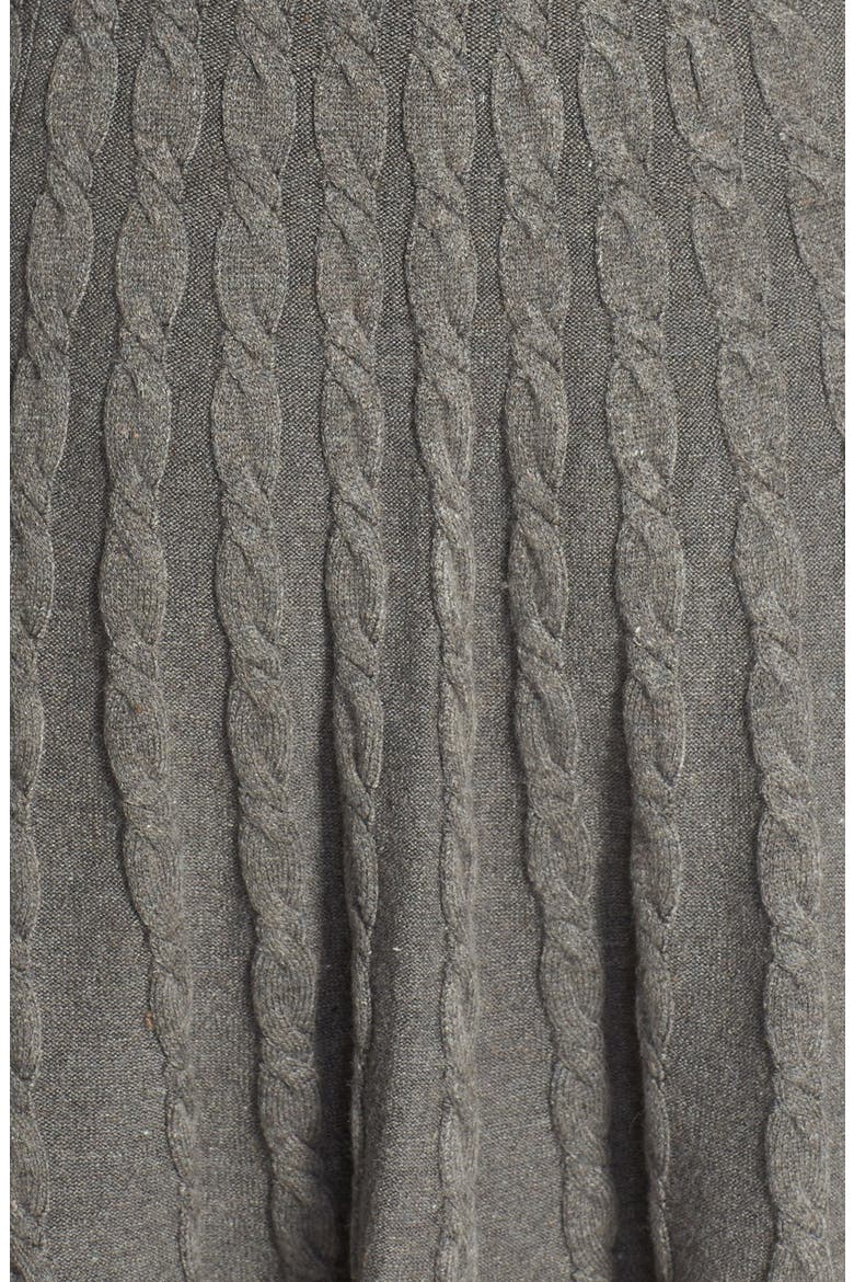 Cable Knit Sweater Dress, Alternate, color, GREY