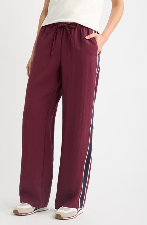 Pull-On Straight Leg Twill Pants
