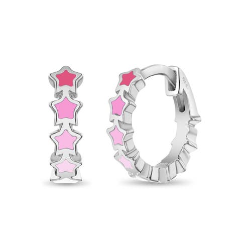 In Season Jewelry 14k 4 Prong Cubic Zirconia Solitaire Earrings in Pink at Nordstrom