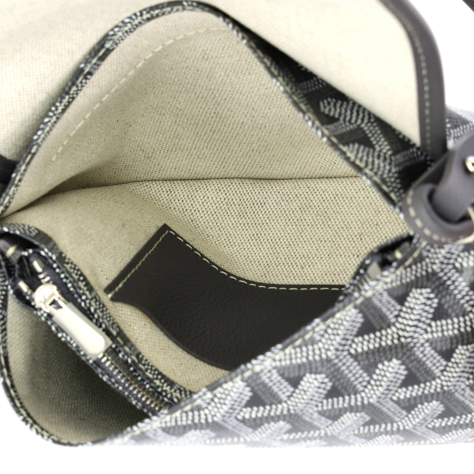 Pre-Owned Goyard Plumet Clutch Wallet Coated Canvas, Alternate, color, Gray