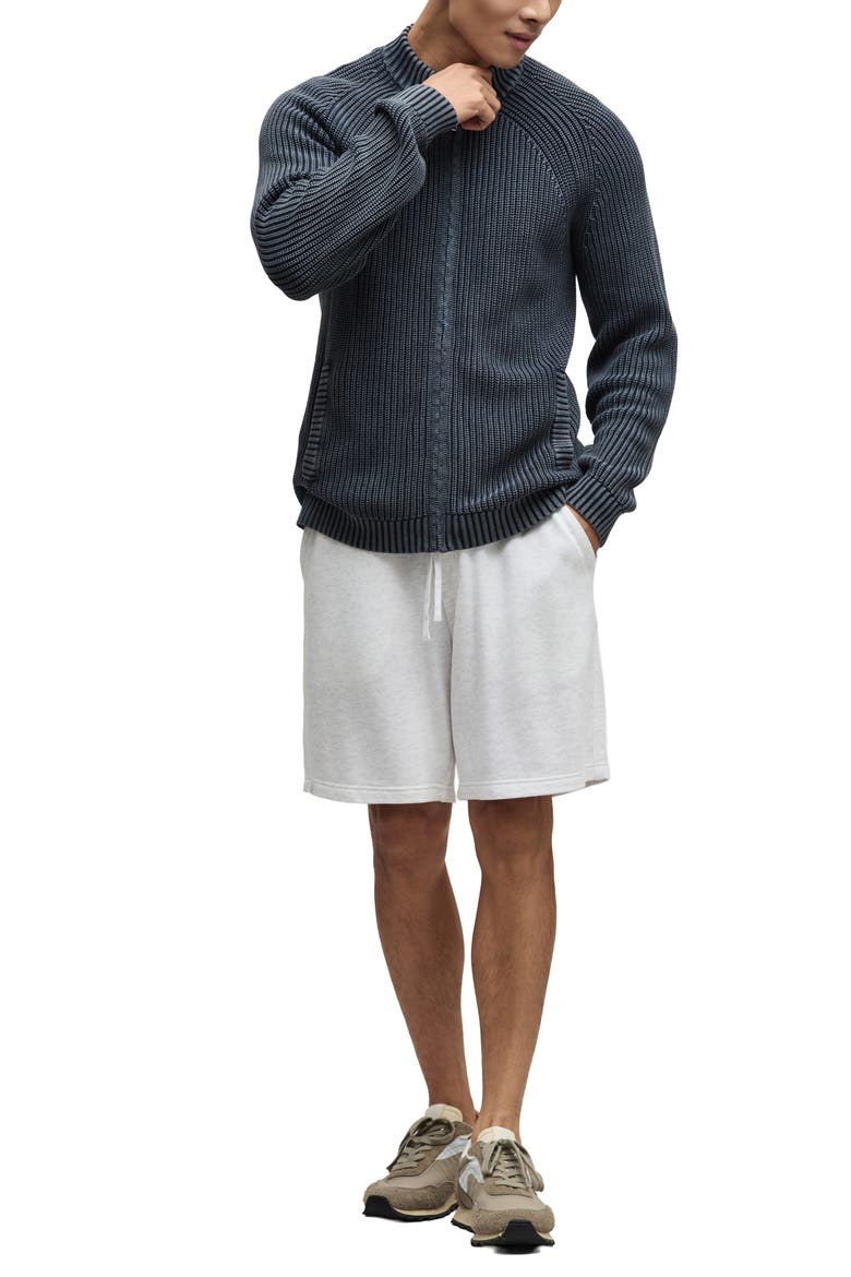 Sunbleach Zip Up Cardigan, Alternate, color, INDIGO