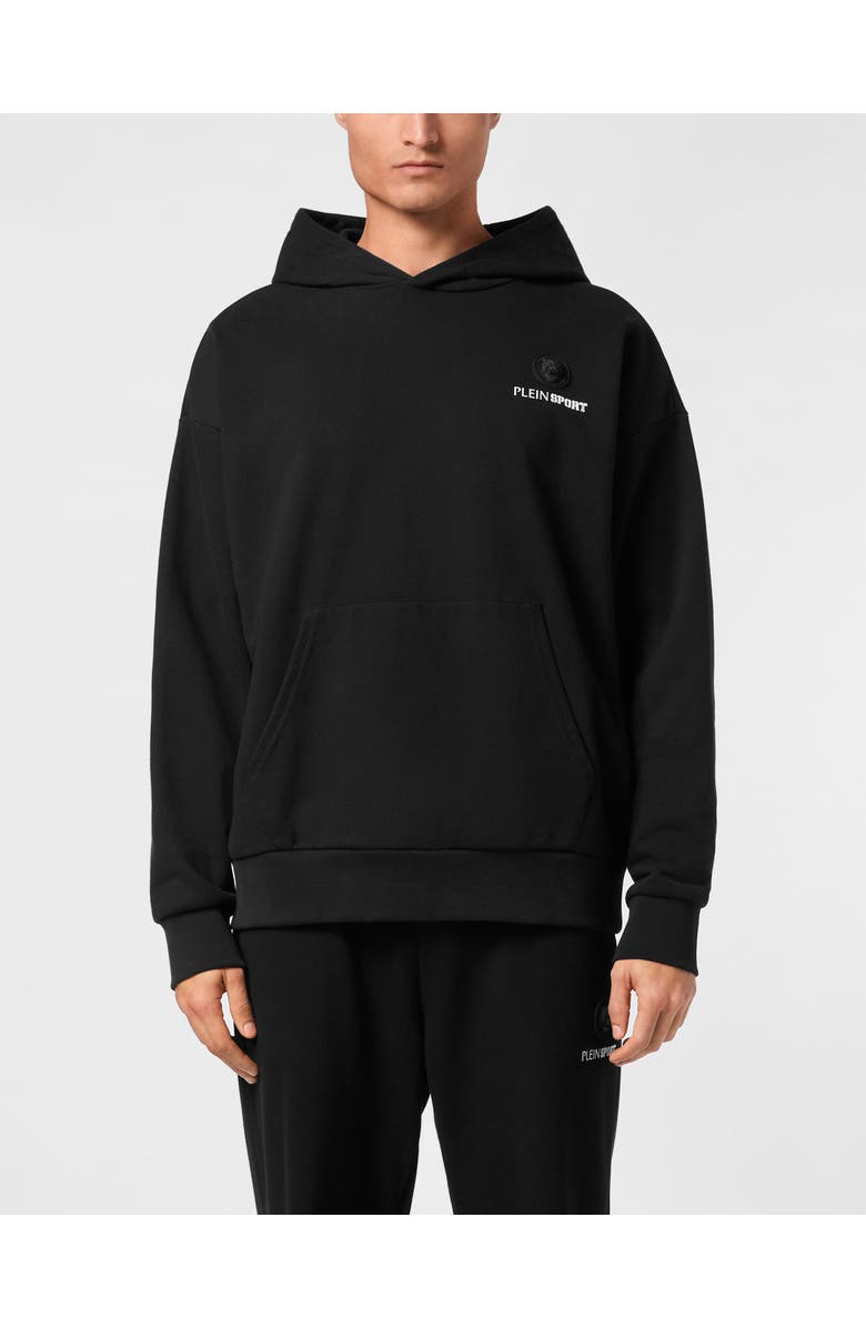 PLEIN SPORT Oversize Hoodie Sweatshirt Ls Scratch, Main, color, Black