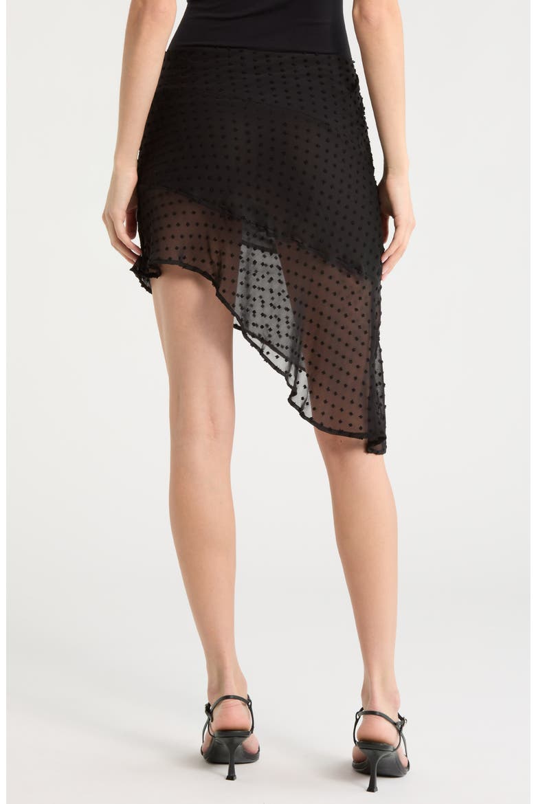 The Harley Asymmetric Miniskirt, Alternate, color, BLACK