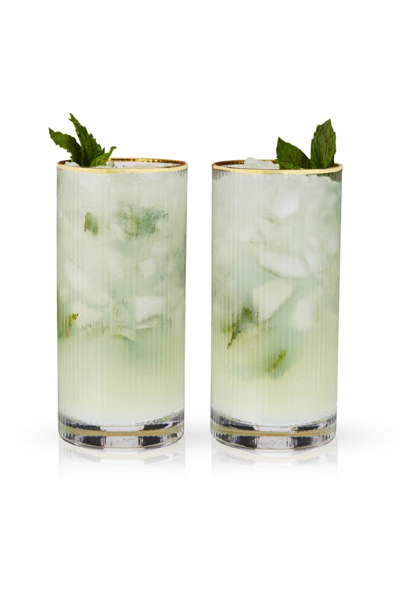 Meridian Crystal Highball Glasses Set of 2, Alternate, color, Clear