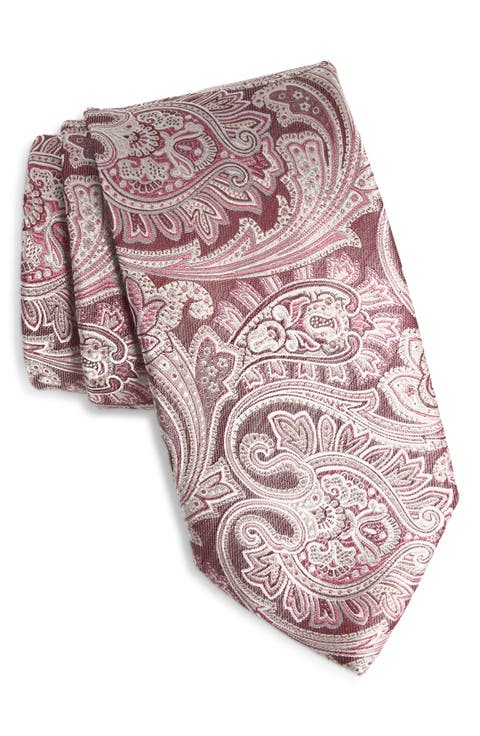 Paisley Jacquard Silk Tie