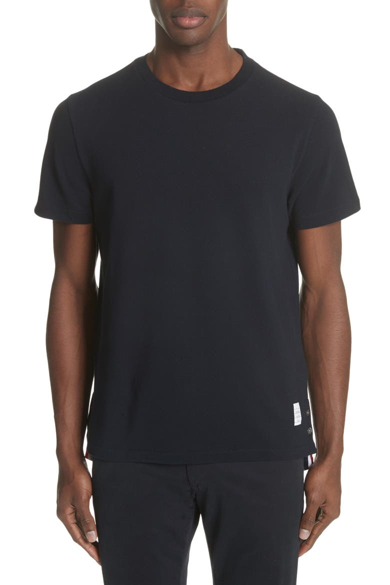 Stripe Crewneck T-Shirt, Main, color, NAVY