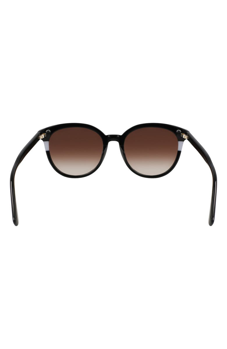 Longchamp Heritage 55mm Gradient Round Sunglasses, Alternate, color, Black