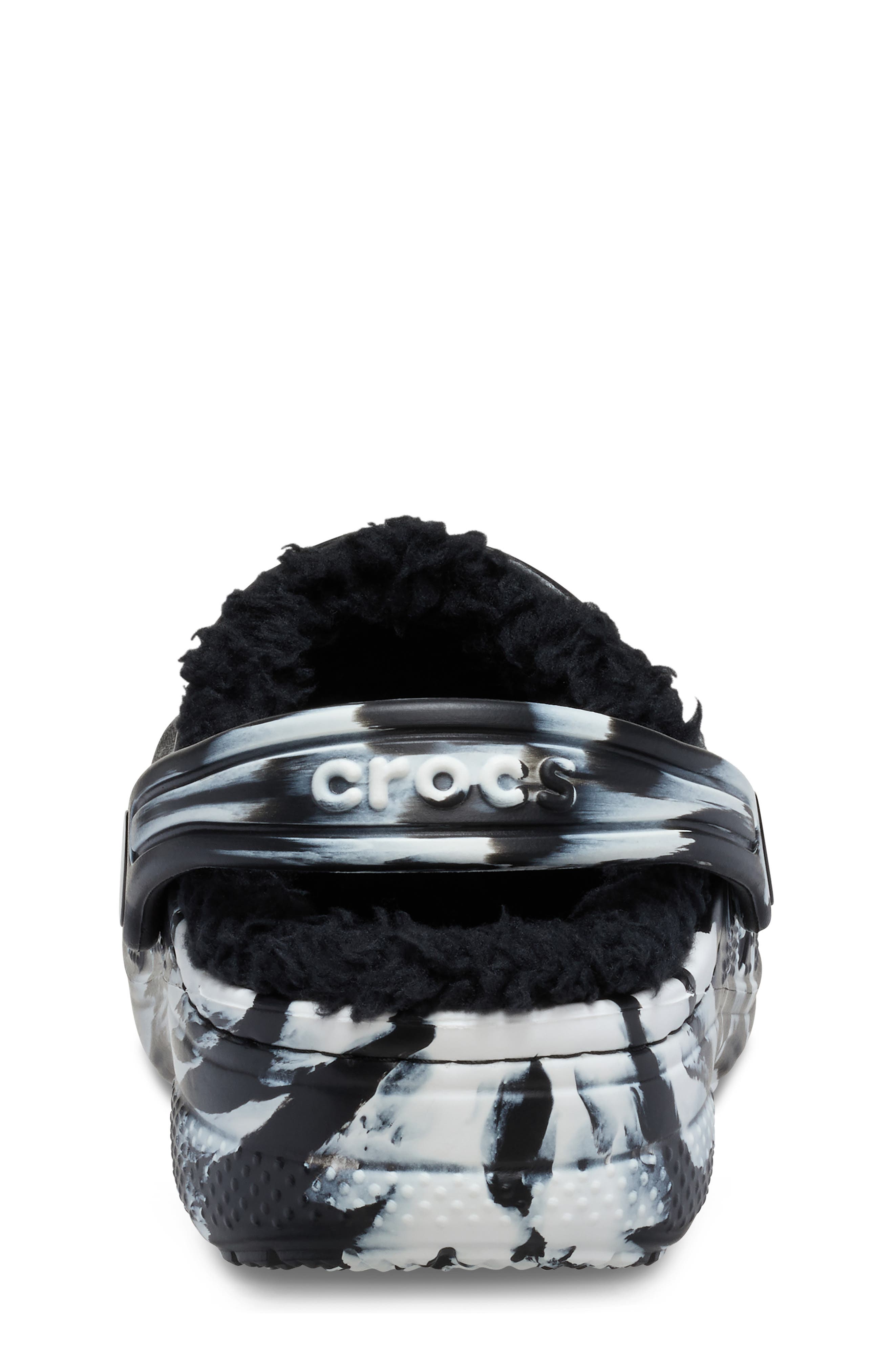 CROCS Kids' Baya Marbled Fleece Lined Clog, Alternate, color, Black Multi
