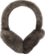 UGG® Logo Embroidered Genuine Shearling Earmuffs