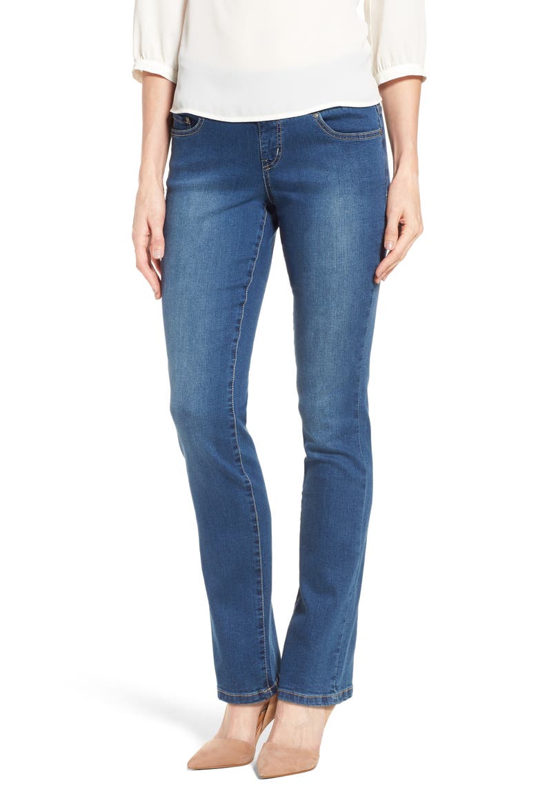 Jeans Peri Pull-On Straight Leg Jeans, Main, color, MEDIUM INDIGO