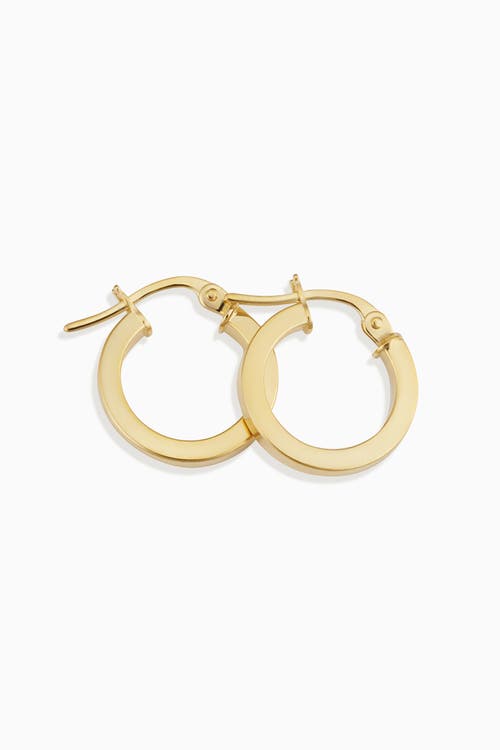Oradina 14k Yellow Gold Little Darlings Mini Hoops In Gold