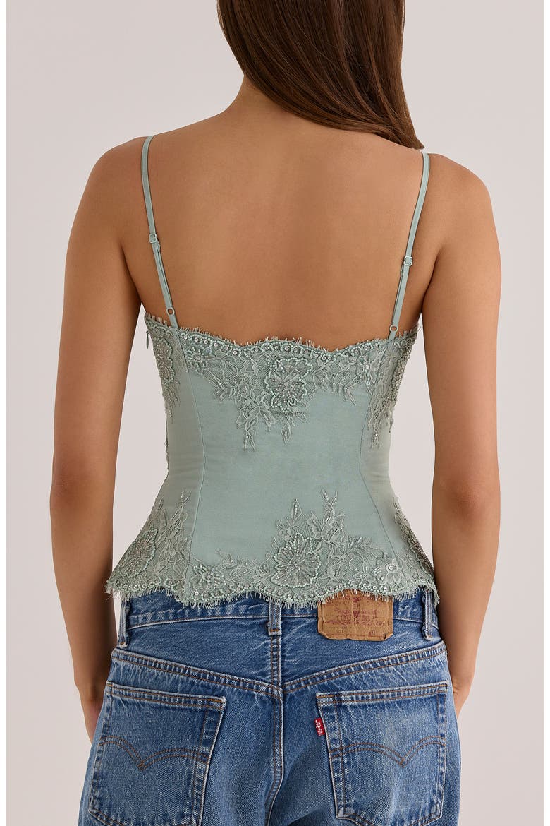 Soraya Embellished Georgette Top, Alternate, color, JADE