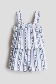 H&M 2-piece Top And Shorts Set