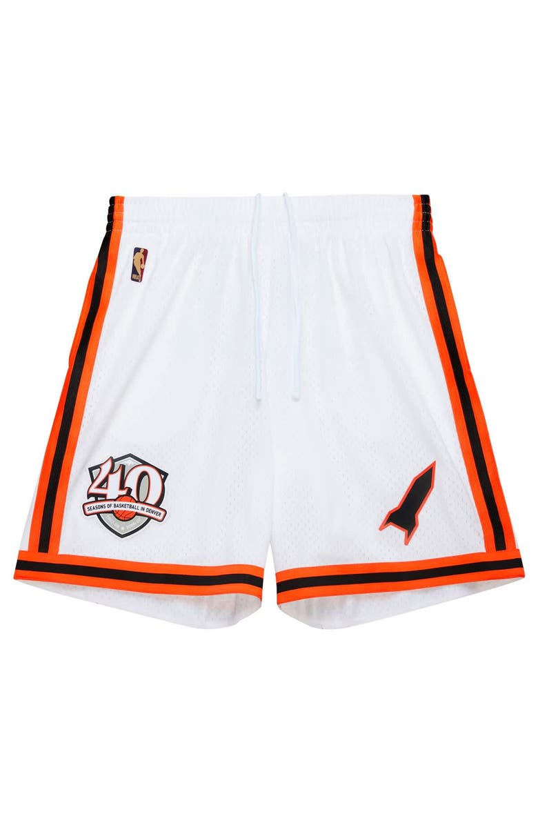 Mitchell & Ness Men's Mitchell & Ness White Denver Nuggets 2006/07 Replica Shorts, Alternate, color, White