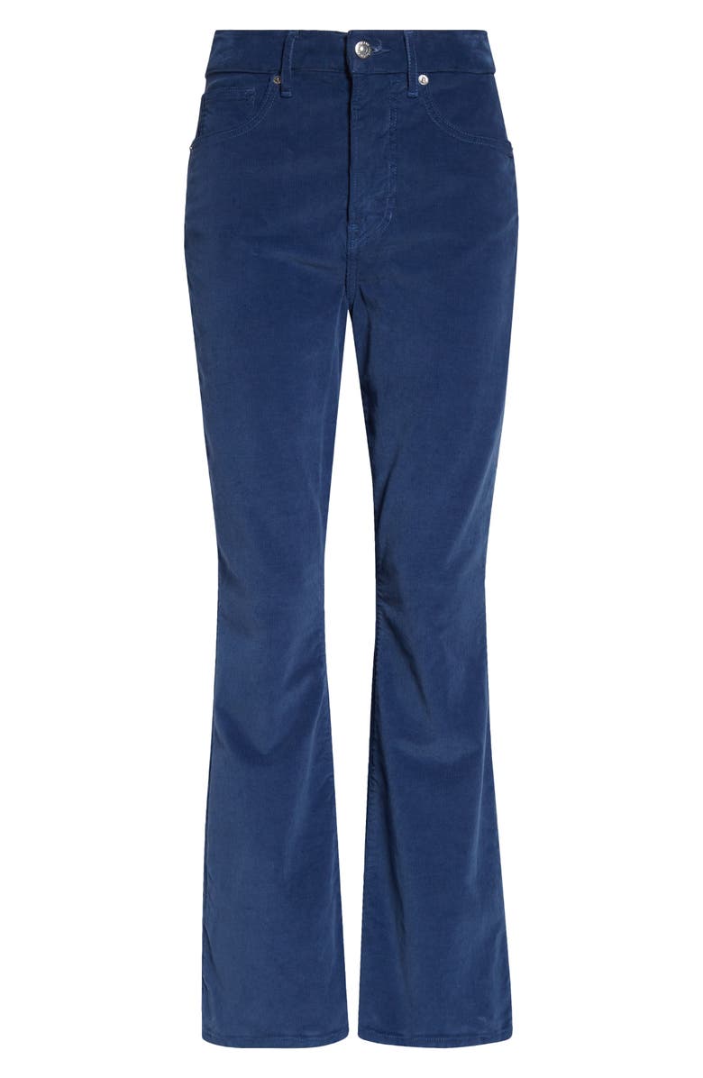 Veronica Beard Carson Corduroy Flare Leg Ankle Pants, Alternate, color, Blue Stone
