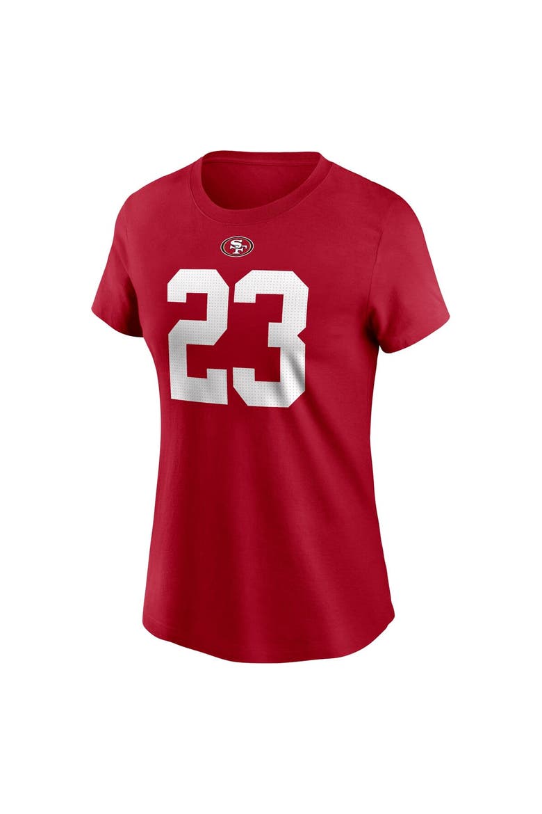 Women's Nike Christian McCaffrey Scarlet San Francisco 49ers Player Name & Number T-Shirt, Alternate, color, Scarlet