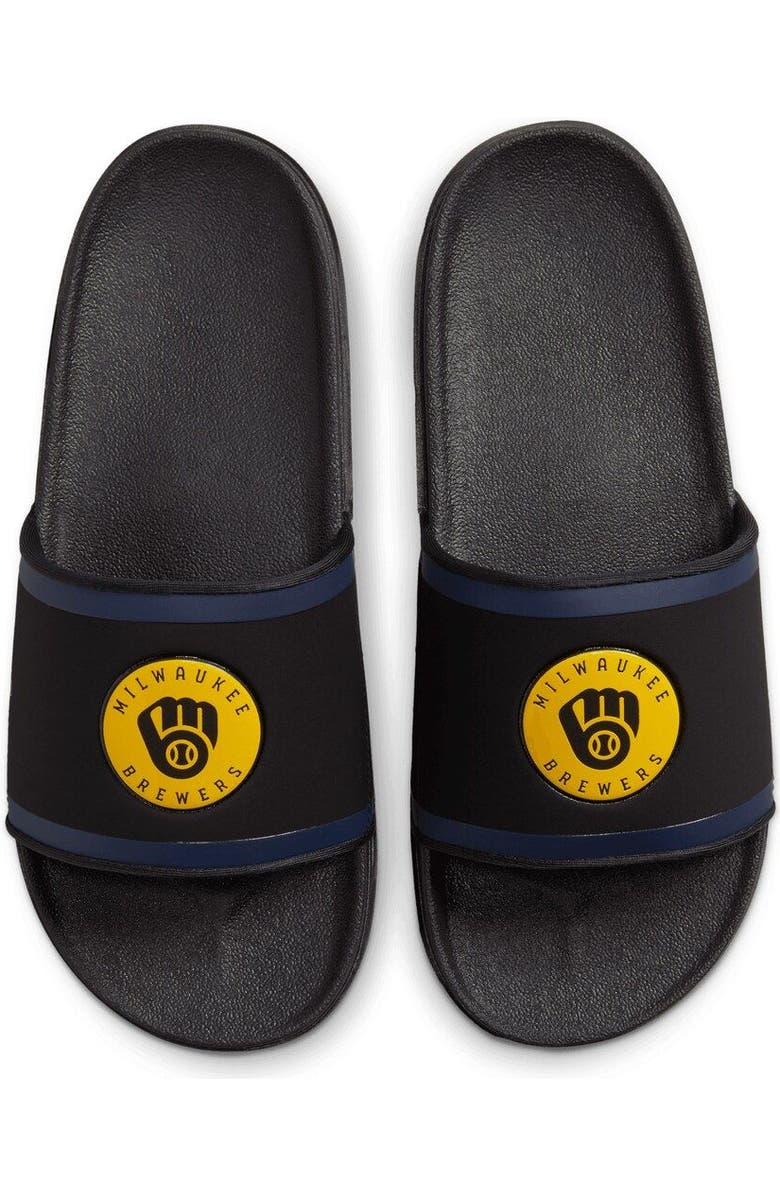Nike Milwaukee Brewers Off-Court Wordmark Slide Sandals, Main, color,