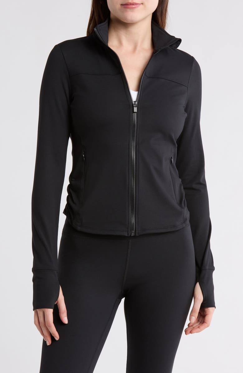 YOGALICIOUS Lux Cityline Cropped Fitted Jacket, Main, color,