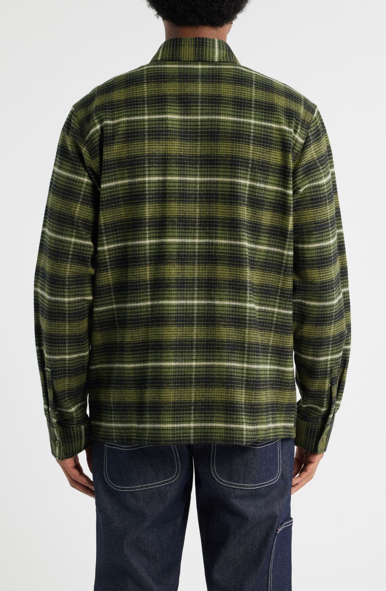 Dickies Forest Check Flannel Button-Up Shirt, Alternate, color, Cypress