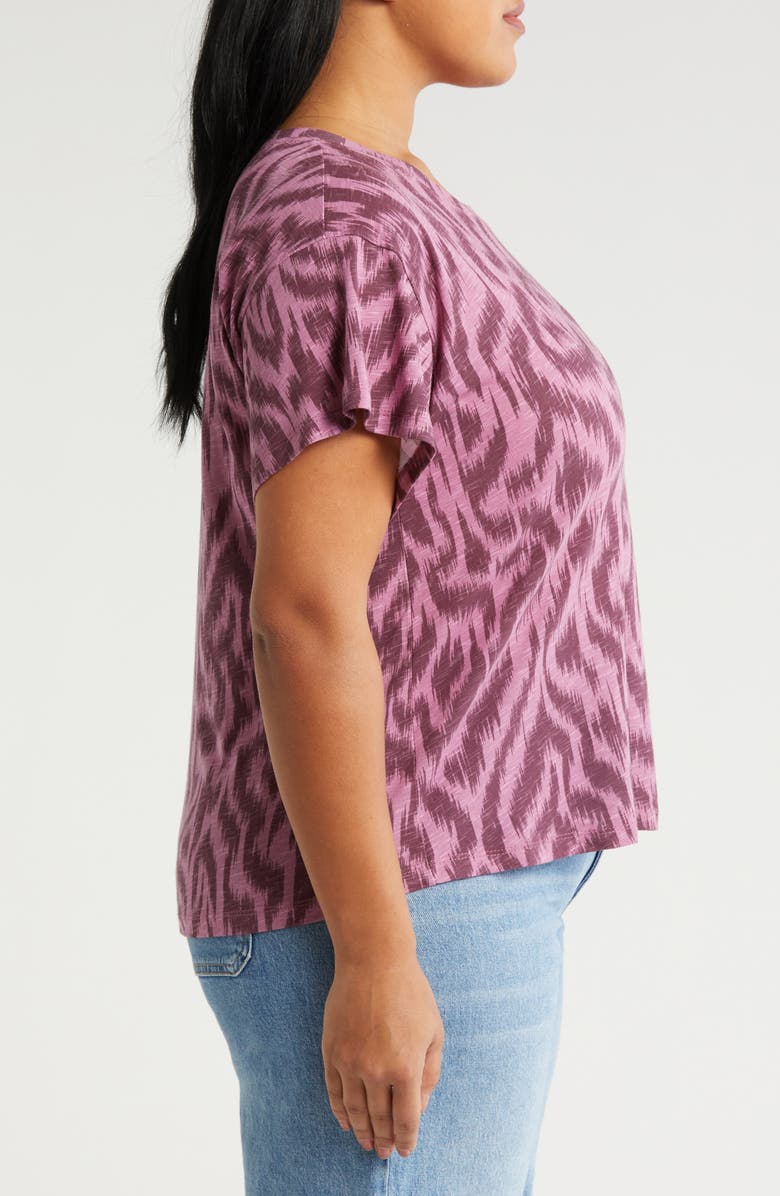 Wit & Wisdom Abstract Print Crewneck T-Shirt, Alternate, color, 