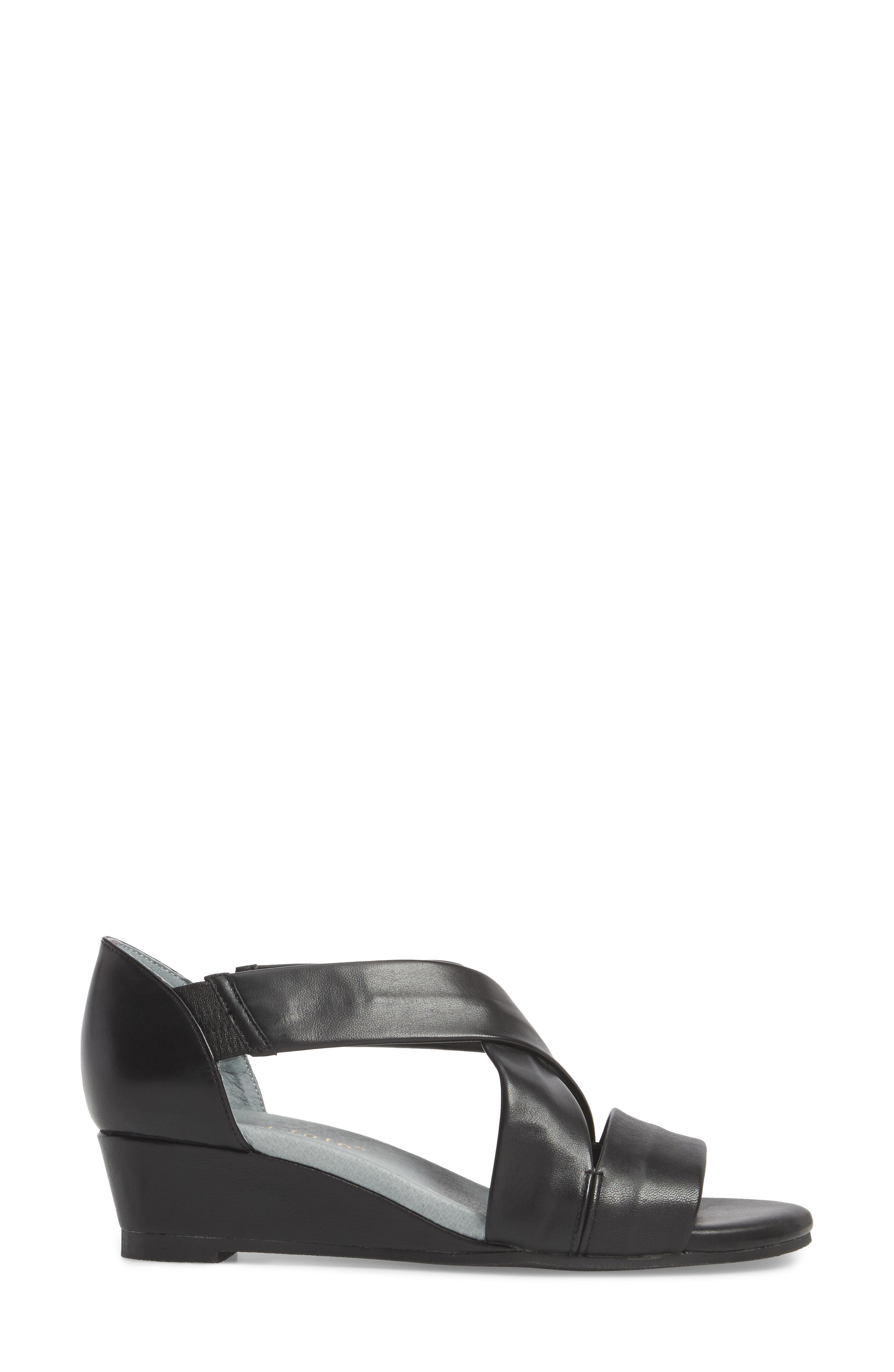 David Tate Swell Cross Strap Wedge Sandal, Alternate, color, 