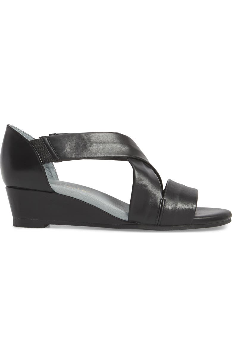 David Tate Swell Cross Strap Wedge Sandal, Alternate, color,