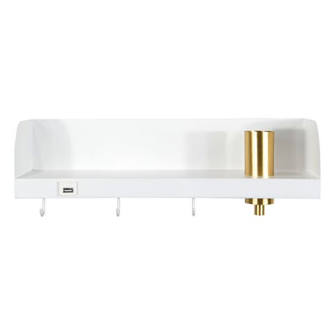 Metal Wall Shelf with Light