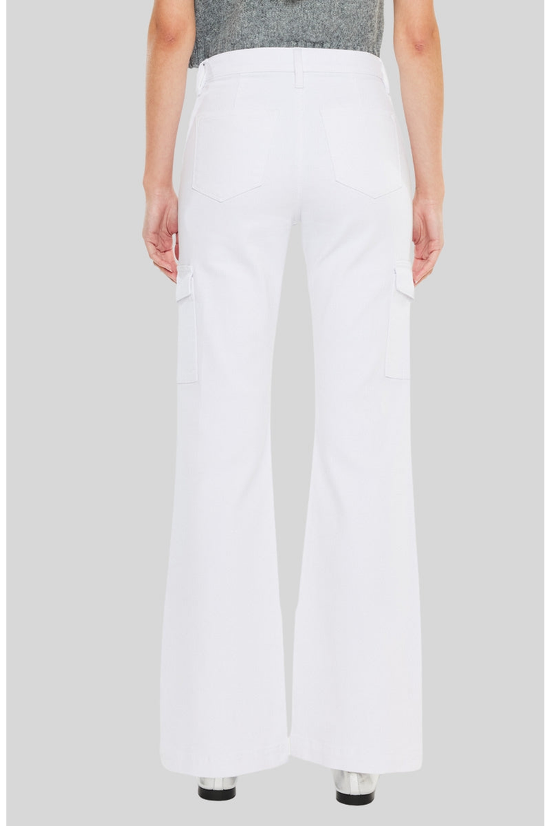 Marilyn High Rise Wide Flare Jeans, Alternate, color, White