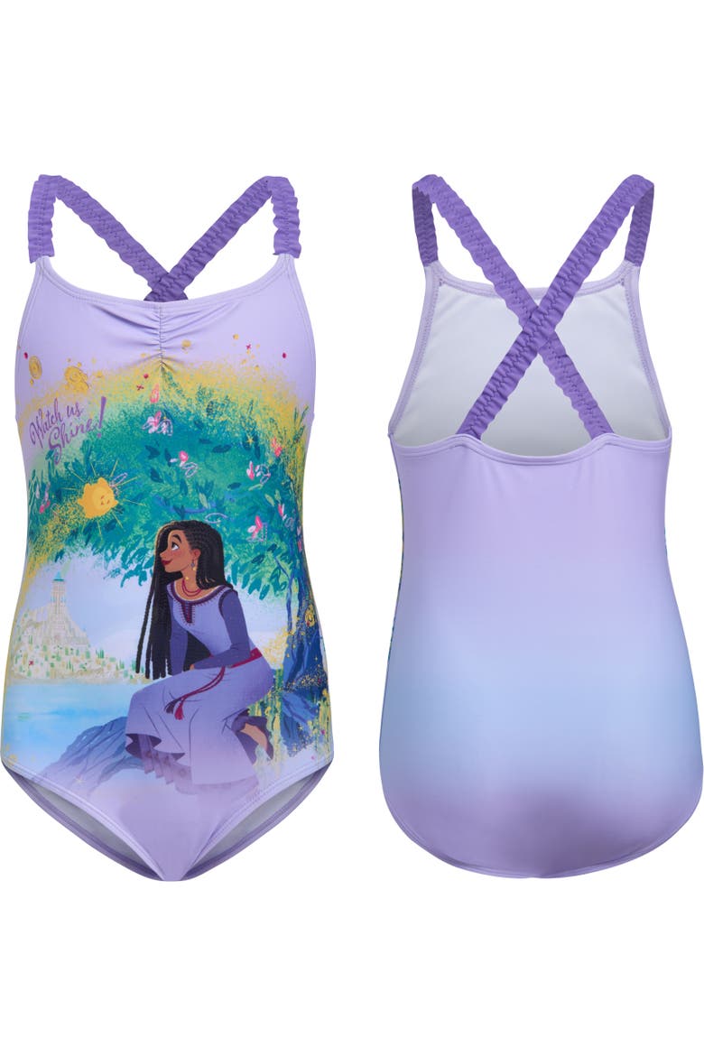 Wish One Piece Bathing Suit, Alternate, color, Asha Lavender