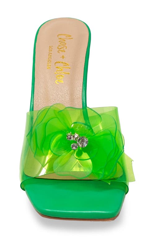 CHASE & CHLOE CHASE AND CHLOE MAELI FLOWER SLIDE SANDAL 