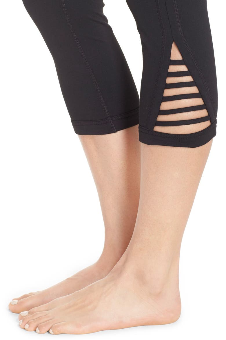 Va-Va High Waist Capris, Alternate, color, BLACK
