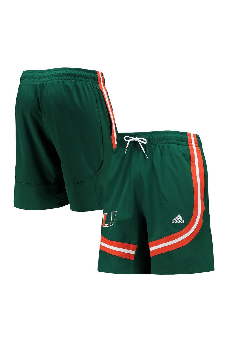 Men's adidas Green Miami Hurricanes Swingman Basketball AEROREADY Shorts, Alternate, color, Green