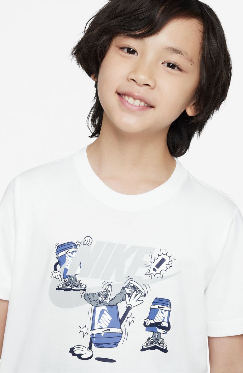 Nike Kids' Boxy Breakdance Graphic T-Shirt, Alternate, color, White