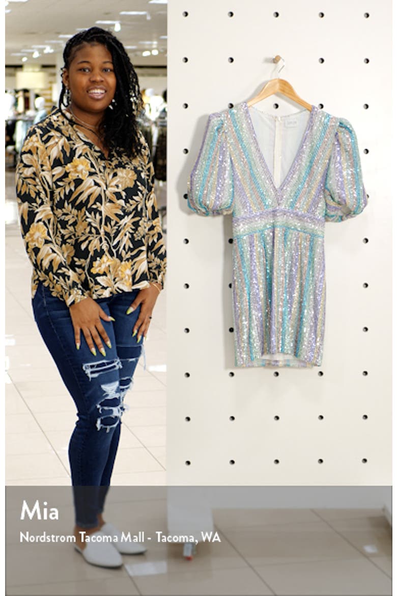 Indira Sequin Stripe Minidress video