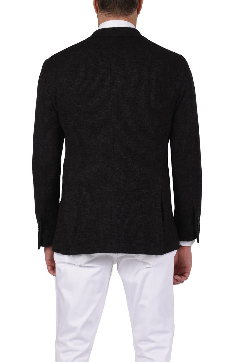 Textured Knit Sport Coat, Alternate, color, CHARCOAL