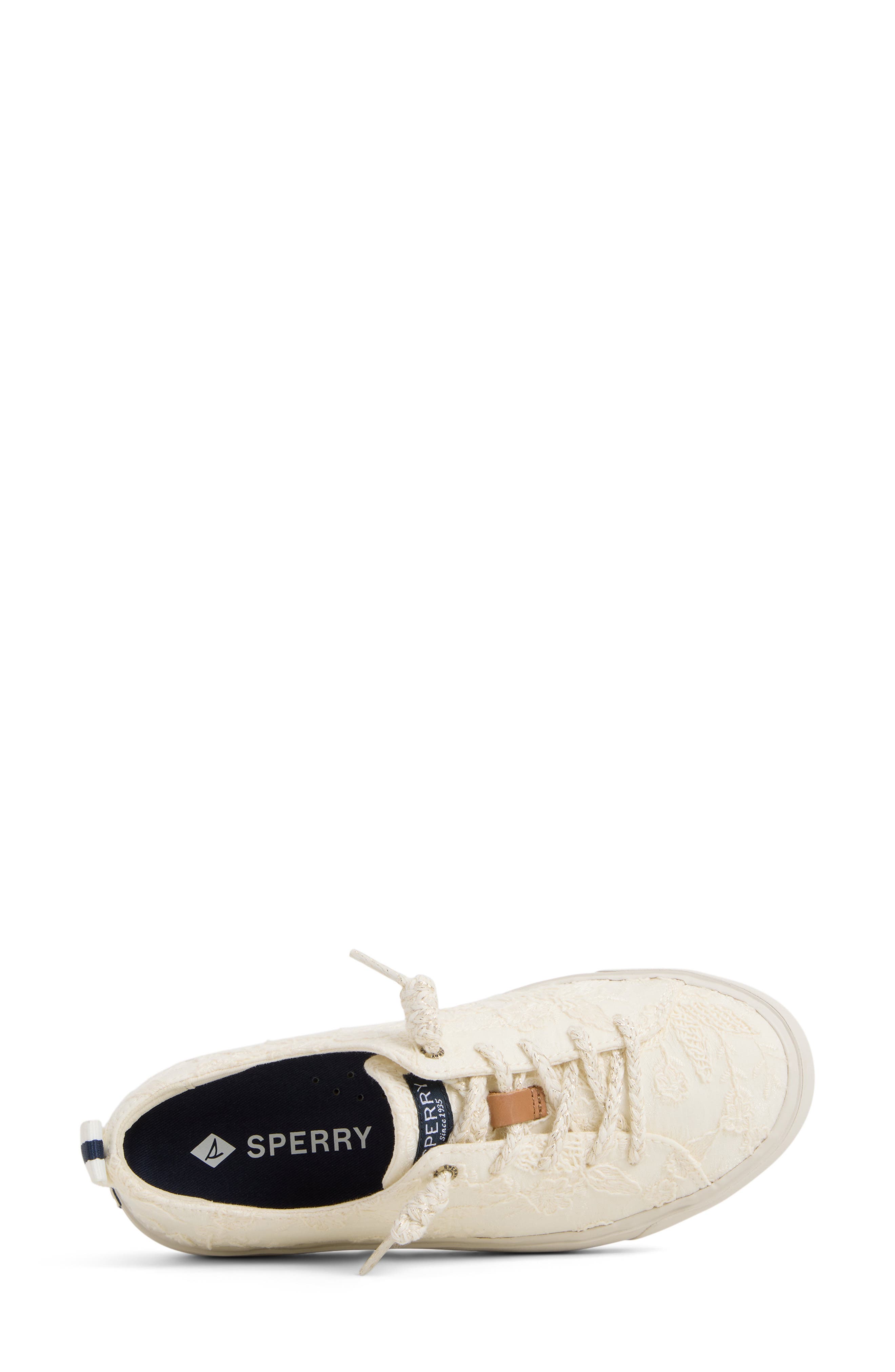 Sperry Cove Lace-to-Toe Sneaker, Alternate, color, Cream